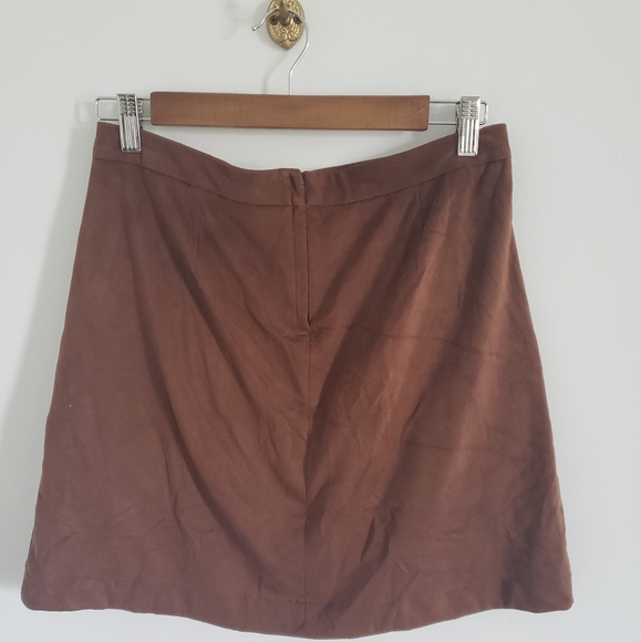 Jolt Brown Suede Mini Skirt Size 7 - Picture 4 of 9